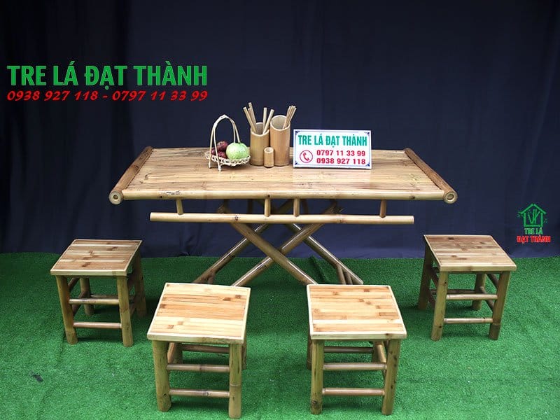 Bàn Ghế Ăn Bằng Tre - BGABT019